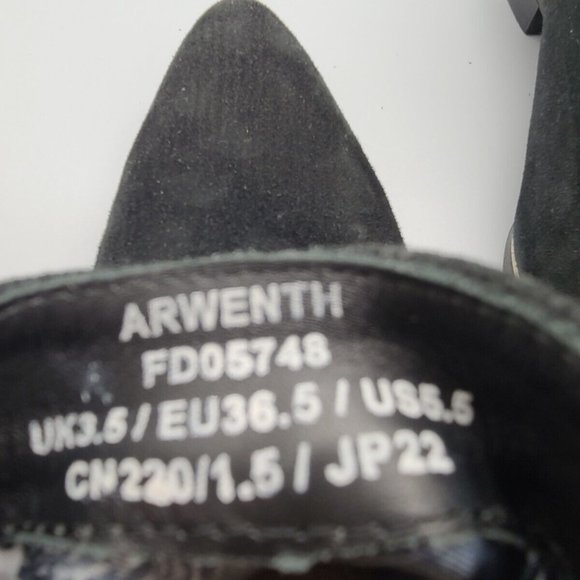 $240 Ted Baker Arwenth Black Suede Embellished Chelsea Ankle Boots, US Sz 6,5 - Picture 8 of 8